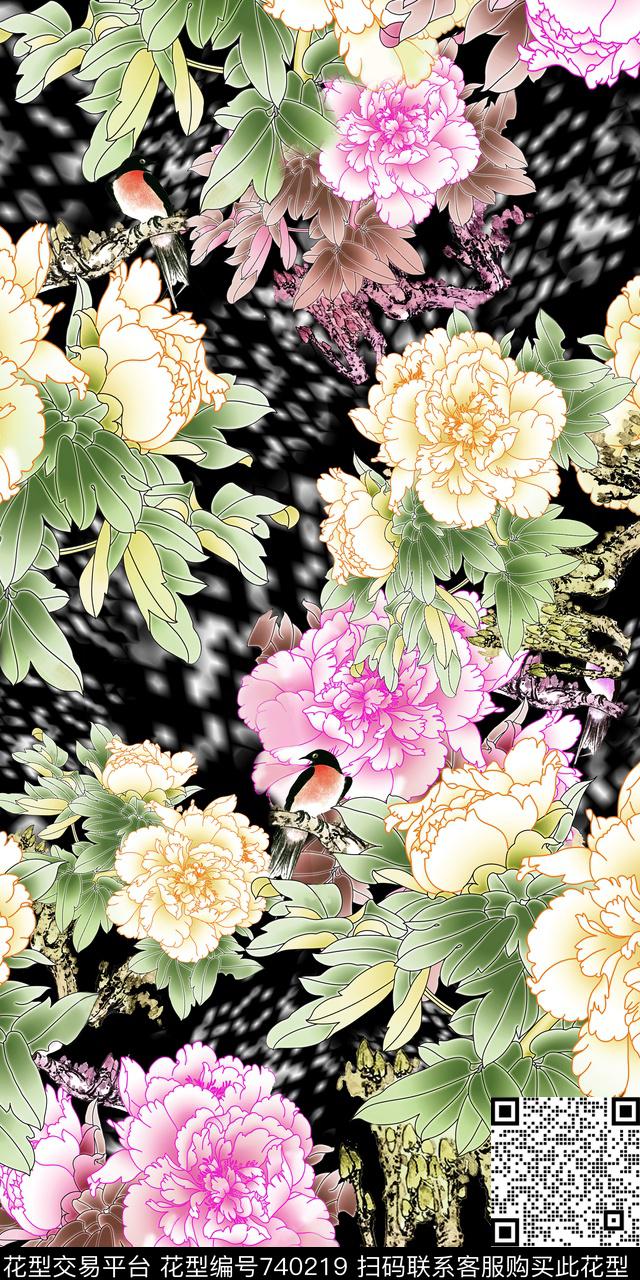 1112-03-01.jpg - 740219 - 花朵 花卉 - 数码印花花型 － 女装花型设计 － 瓦栏