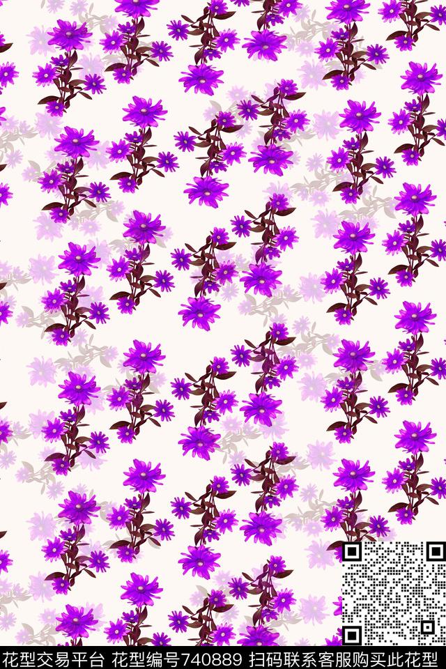 白-紫.jpg - 740889 - 血红 花卉 透明花 - 数码印花花型 － 女装花型设计 － 瓦栏