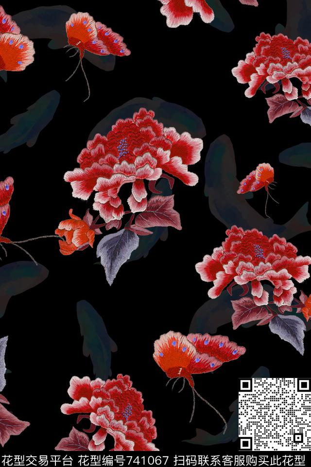 1114-02-02.jpg - 741067 - 花朵 花卉 - 数码印花花型 － 女装花型设计 － 瓦栏