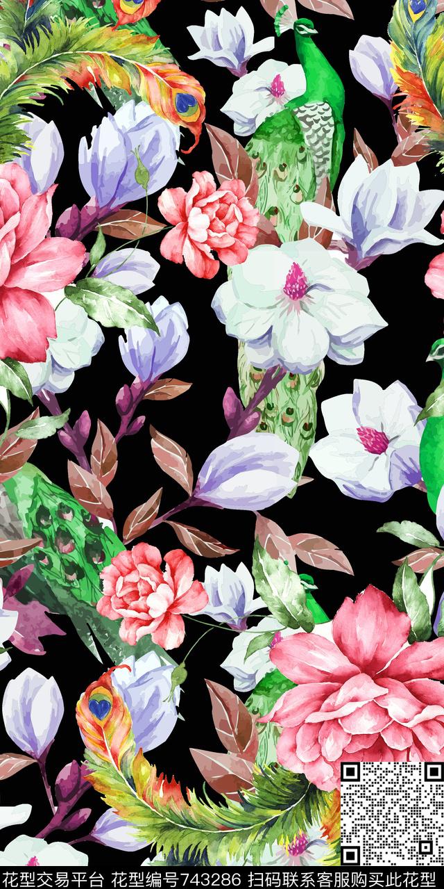20161118-37S.jpg - 743286 - 满版花 数码动物类 数码花卉类 - 数码印花花型 － 女装花型设计 － 瓦栏