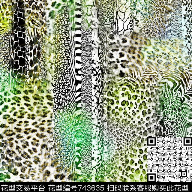 161118-1.jpg - 743635 - 斑马 豹纹 - 数码印花花型 － 女装花型设计 － 瓦栏