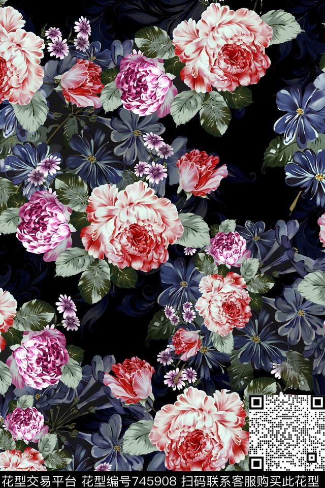 1121-05-01.jpg - 745908 - 花朵 花卉 - 数码印花花型 － 女装花型设计 － 瓦栏