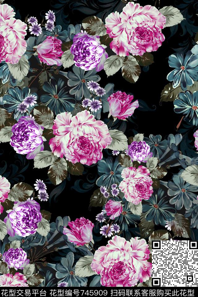 1121-05-02.jpg - 745909 - 花朵 花卉 - 数码印花花型 － 女装花型设计 － 瓦栏