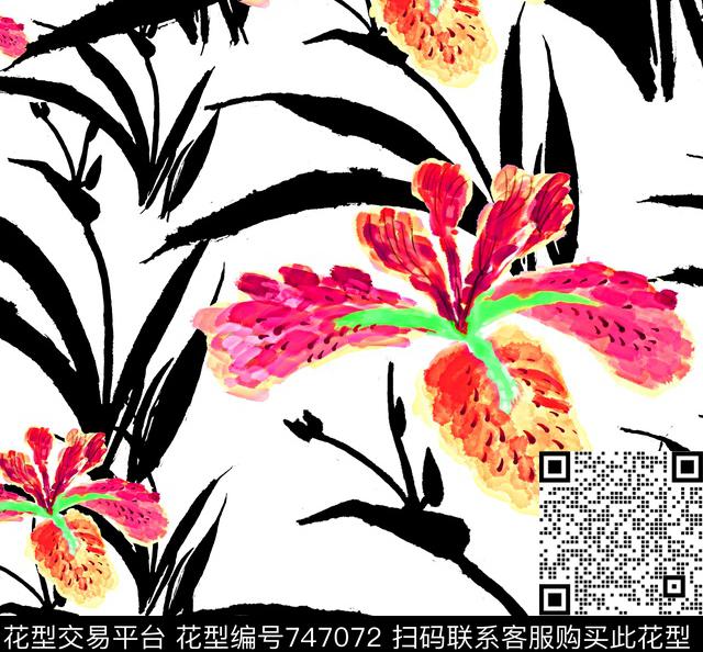 ZENG0027-g.jpg - 747072 - 大花 花朵 花卉 - 数码印花花型 － 女装花型设计 － 瓦栏