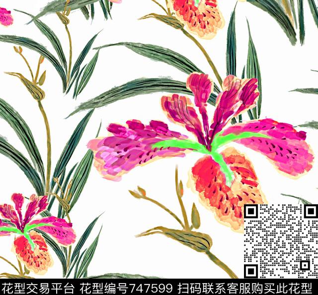 ZENG0027-j.jpg - 747599 - 大花 花朵 花卉 - 数码印花花型 － 女装花型设计 － 瓦栏