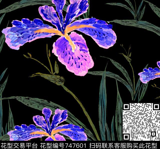 ZENG0027-l.jpg - 747601 - 大花 花朵 花卉 - 数码印花花型 － 女装花型设计 － 瓦栏