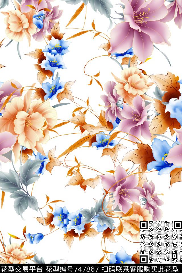 1124-03-01.jpg - 747867 - 花朵 花卉 - 数码印花花型 － 女装花型设计 － 瓦栏