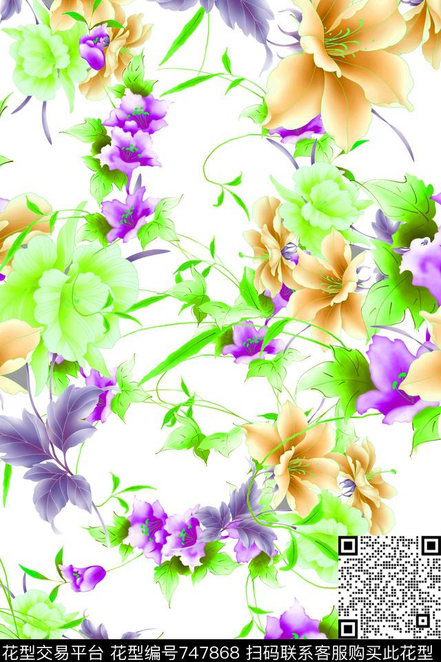 1124-03-02.jpg - 747868 - 花朵 花卉 - 数码印花花型 － 女装花型设计 － 瓦栏