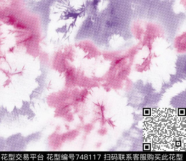 SAM00233-(1).tif - 748117 - 云纹 纹理 泼墨 - 传统印花花型 － 女装花型设计 － 瓦栏