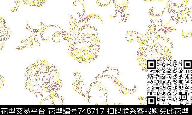 SAM00226.tif - 748717 - 花卉 大花 沙点花 - 传统印花花型 － 女装花型设计 － 瓦栏