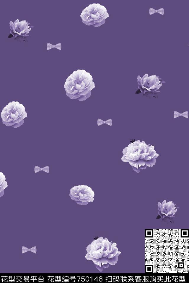 2.jpg - 750146 - 血红 花卉 透明花 - 数码印花花型 － 女装花型设计 － 瓦栏
