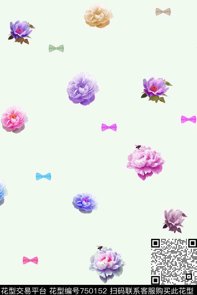 8.jpg - 750152 - 血红 花卉 透明花 - 数码印花花型 － 女装花型设计 － 瓦栏