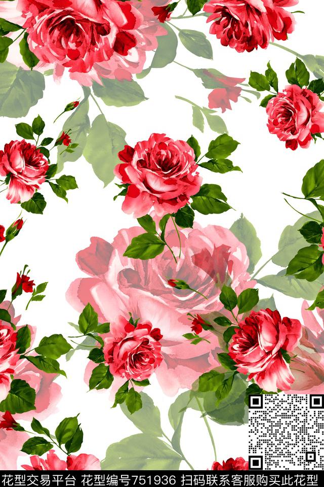1201-01-01.jpg - 751936 - 花朵 花卉 - 数码印花花型 － 女装花型设计 － 瓦栏