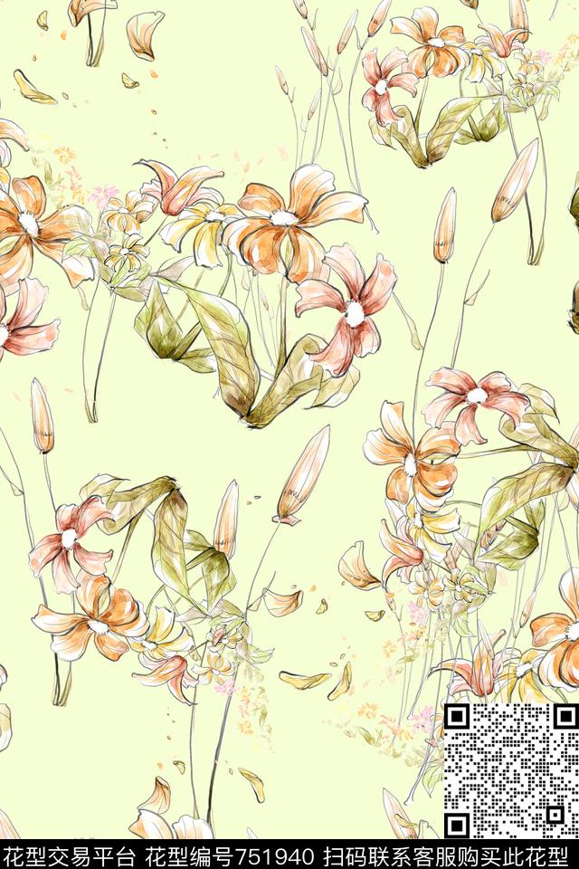 1201-03-01.jpg - 751940 - 花朵 花卉 - 数码印花花型 － 女装花型设计 － 瓦栏