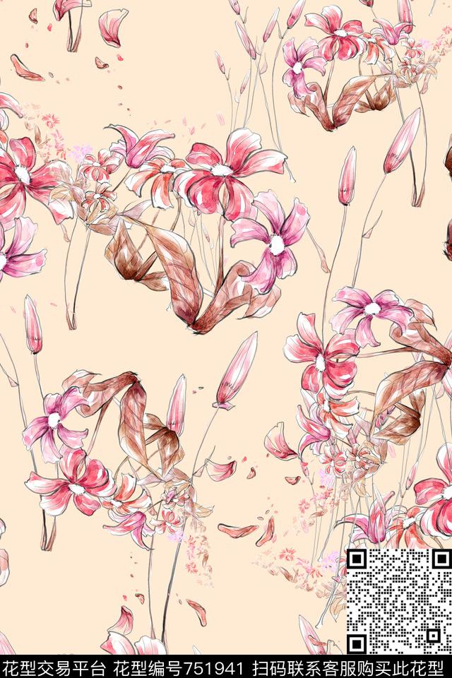 1201-03-02.jpg - 751941 - 花朵 花卉 - 数码印花花型 － 女装花型设计 － 瓦栏