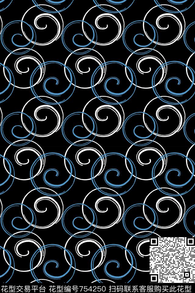 TY0013.jpg - 754250 - 几何螺旋图案 - 数码印花花型 － 男装花型设计 － 瓦栏