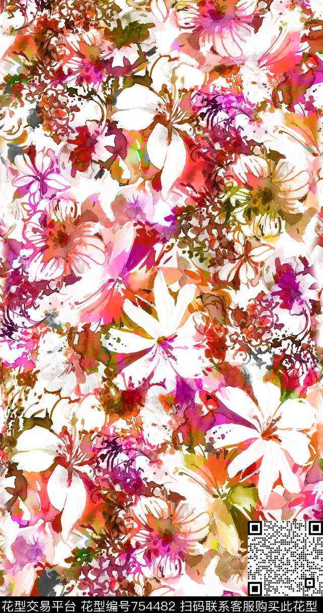161204-5.jpg - 754482 - 手绘 花朵 花卉 - 数码印花花型 － 女装花型设计 － 瓦栏