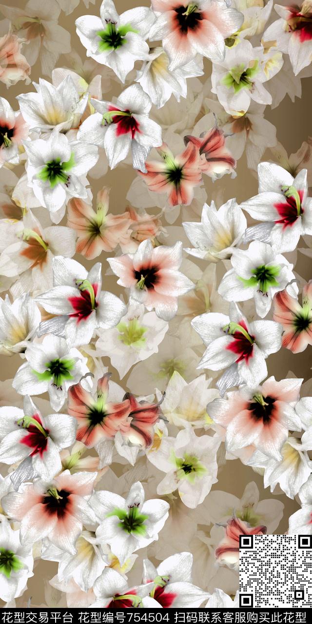161205-2.jpg - 754504 - 水仙花 百合 花朵 - 数码印花花型 － 女装花型设计 － 瓦栏