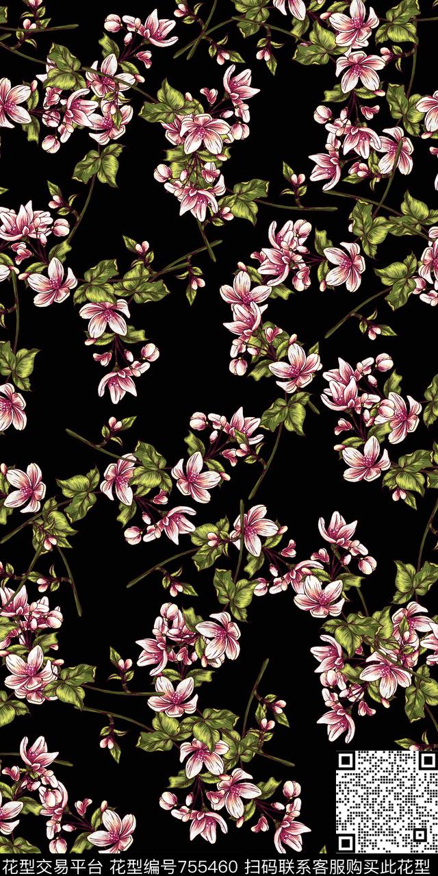 20161207-17S-1.jpg - 755460 - 小碎花 满版花 数码花卉类 - 传统印花花型 － 女装花型设计 － 瓦栏