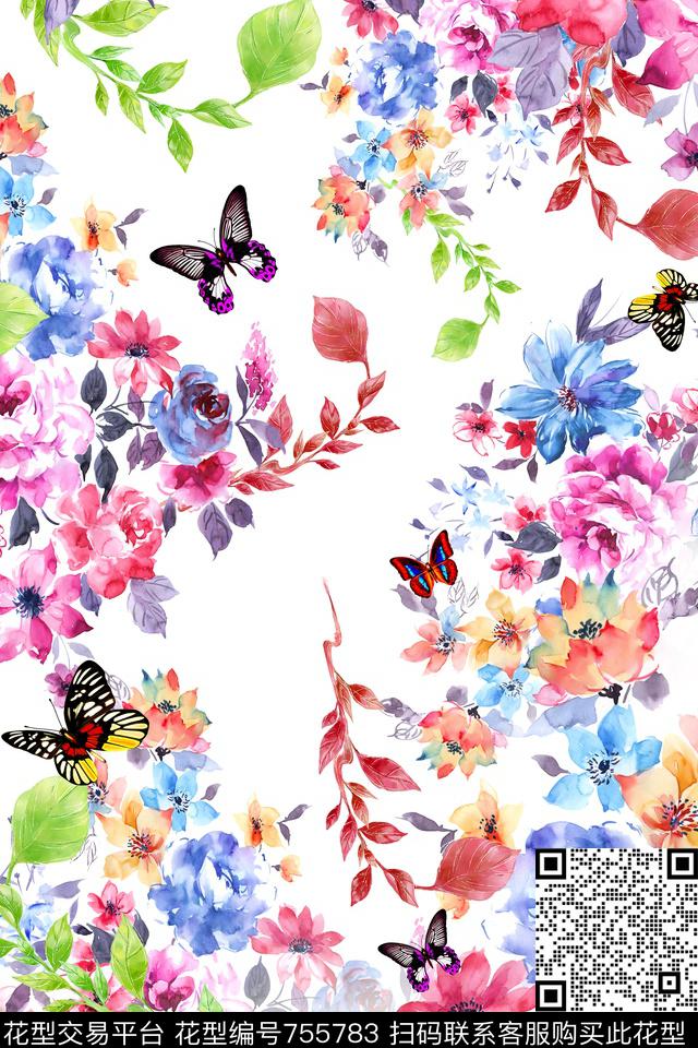 1207-03-01.jpg - 755783 - 花朵 花卉 - 数码印花花型 － 女装花型设计 － 瓦栏