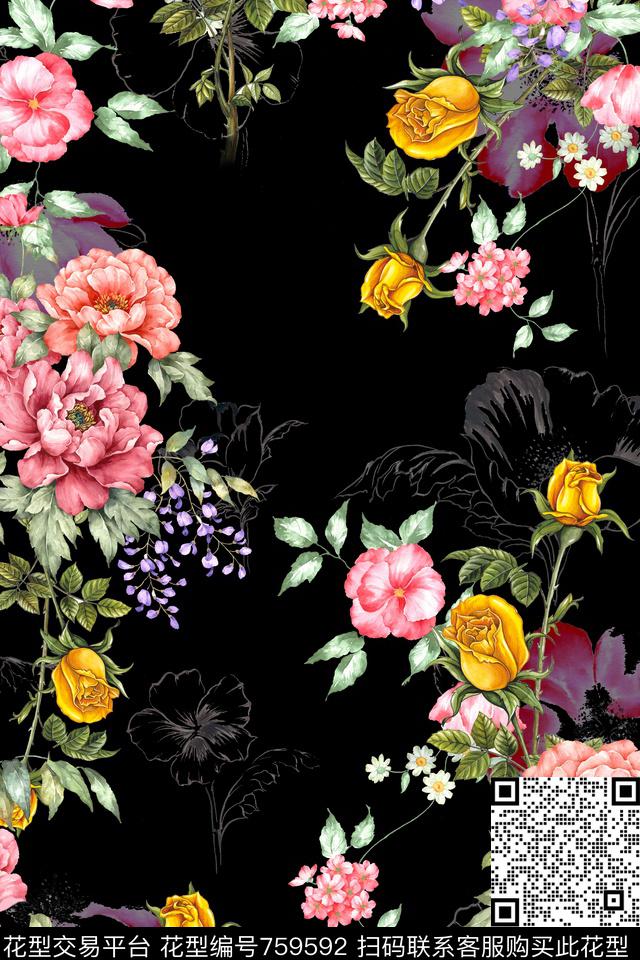 1213-01-01.jpg - 759592 - purity花型fresh2 - 数码印花花型 － 女装花型设计 － 瓦栏