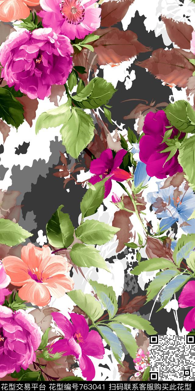 20161220-44S.jpg - 763041 - 花卉 数码花卉类 乱花 - 数码印花花型 － 女装花型设计 － 瓦栏