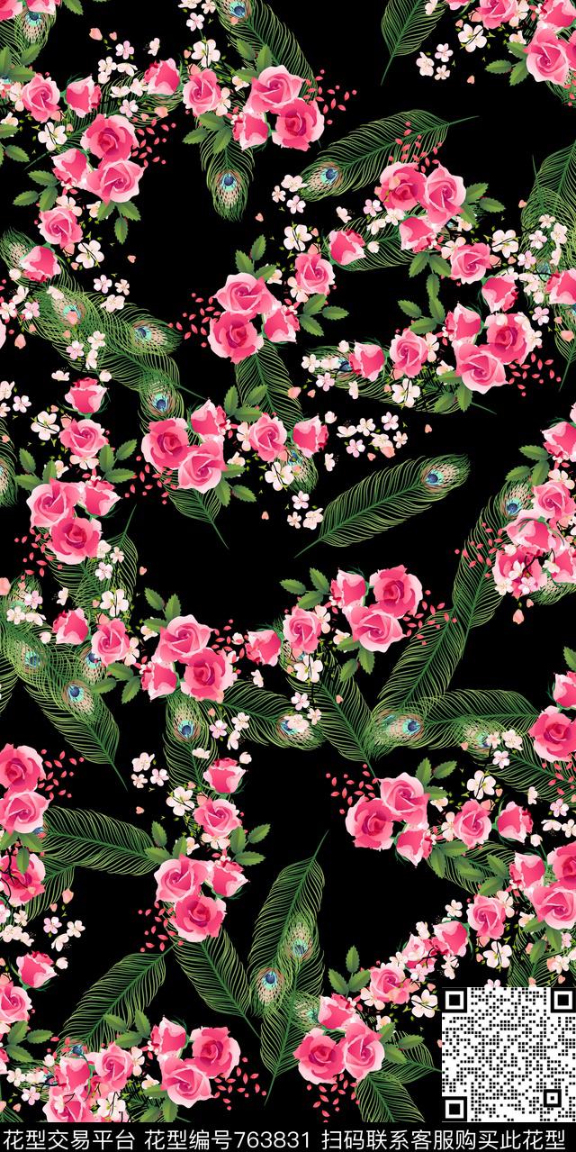 20161221-49S.jpg - 763831 - 抽象花 花卉 数码花卉类 - 数码印花花型 － 女装花型设计 － 瓦栏