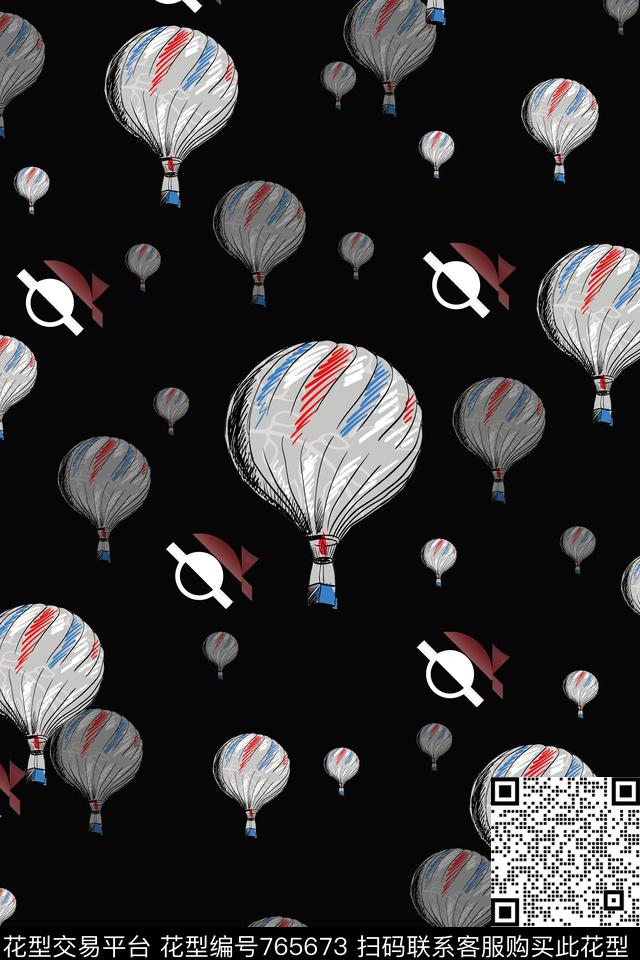 2016122601.jpg - 765673 - 热气球 热带 手绘艺术 - 传统印花花型 － 女装花型设计 － 瓦栏