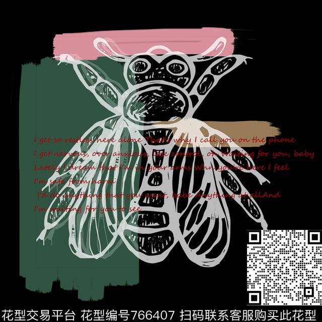 17SSGRAPHIC404.jpg - 766407 - 趣味 创意 昆虫 - 传统印花花型 － 男装花型设计 － 瓦栏