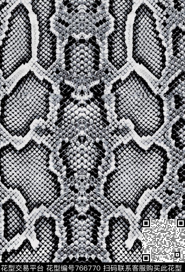 161226-2.tif - 766770 - 蛇纹 - 数码印花花型 － 女装花型设计 － 瓦栏