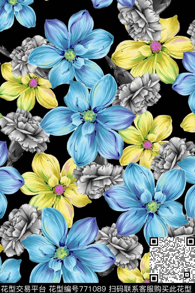 170106-1.jpg - 771089 - 花朵 花卉 女装 - 数码印花花型 － 女装花型设计 － 瓦栏