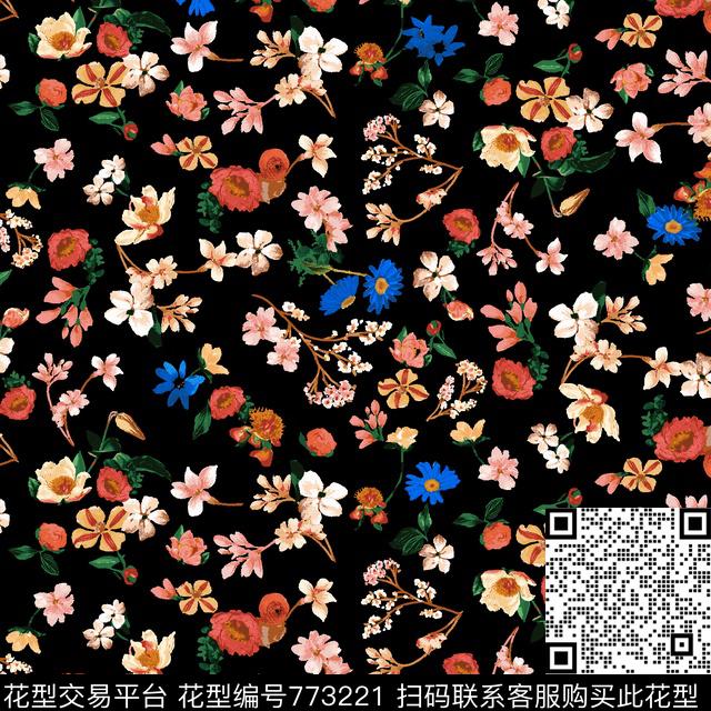 170110-1.jpg - 773221 - 小碎花 花卉 - 数码印花花型 － 女装花型设计 － 瓦栏