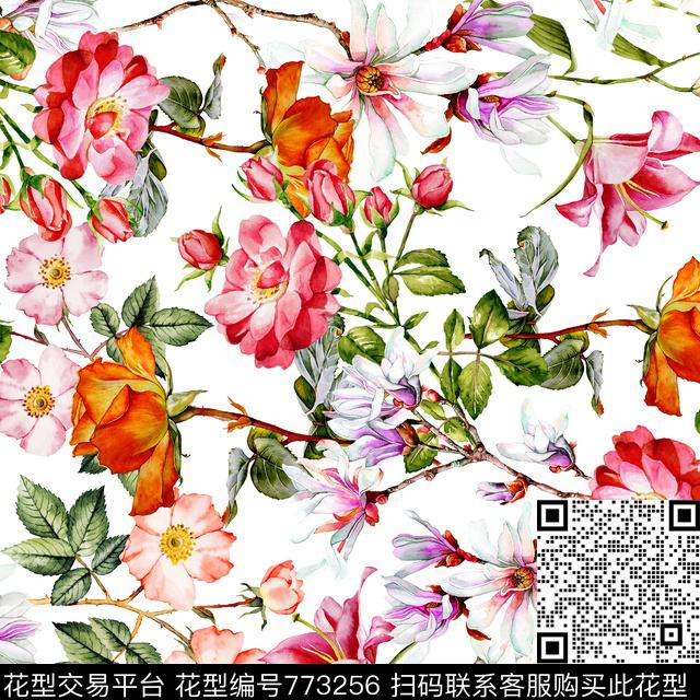 170108-4.jpg - 773256 - 百合 牡丹 花朵 - 数码印花花型 － 女装花型设计 － 瓦栏