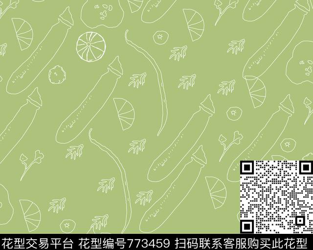 b1.jpg - 773459 - 装饰、现代 趣味 水果 - 传统印花花型 － 沙发布花型设计 － 瓦栏
