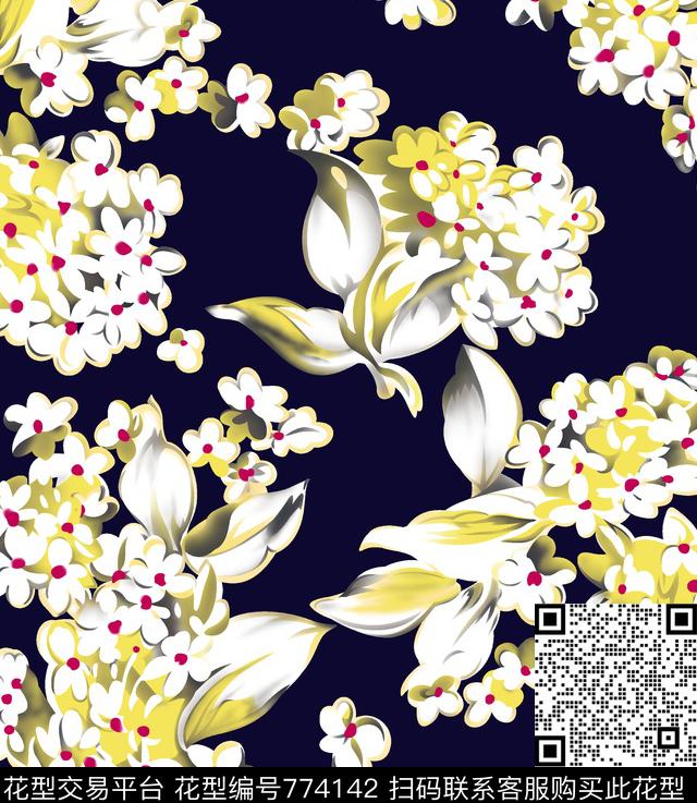170112-2.jpg - 774142 - 小碎花 花朵 花卉 - 传统印花花型 － 女装花型设计 － 瓦栏