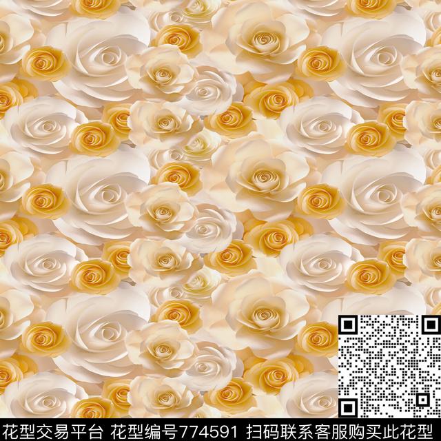 051.jpg - 774591 - flower colorfull colorise - 数码印花花型 － 女装花型设计 － 瓦栏