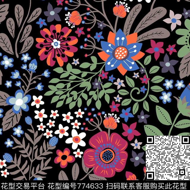 FF-1 (73)副本.jpg - 774633 - 土耳其风格 宫廷风 民族风 - 传统印花花型 － 女装花型设计 － 瓦栏