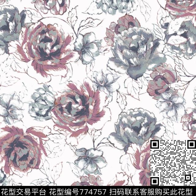 170115-2.jpg - 774757 - 乱花 花卉 - 数码印花花型 － 女装花型设计 － 瓦栏