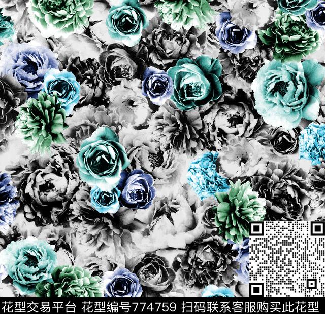 170116-1.jpg - 774759 - 玫瑰 花卉 - 数码印花花型 － 女装花型设计 － 瓦栏