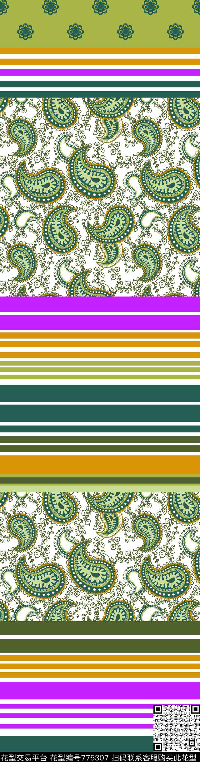 Bedset 03.jpg - 775307 - textile design bedset - 传统印花花型 － 床品花型设计 － 瓦栏