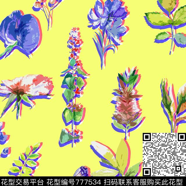 35.jpg - 777534 - 民族风 花卉 抽象 - 数码印花花型 － 女装花型设计 － 瓦栏