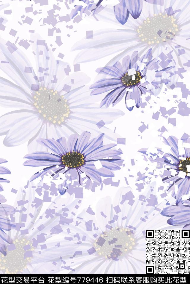 碎花执念.jpg - 779446 - 大花 花朵 花卉 - 数码印花花型 － 女装花型设计 － 瓦栏