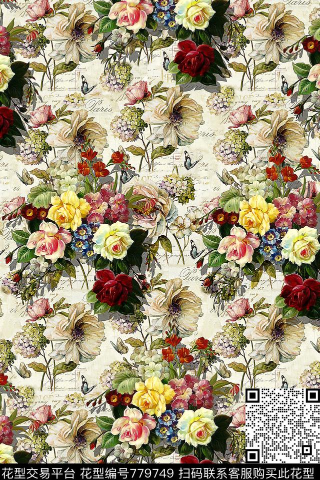 Y17M03.tif - 779749 - 女装 花朵 花卉 - 数码印花花型 － 其他花型设计 － 瓦栏