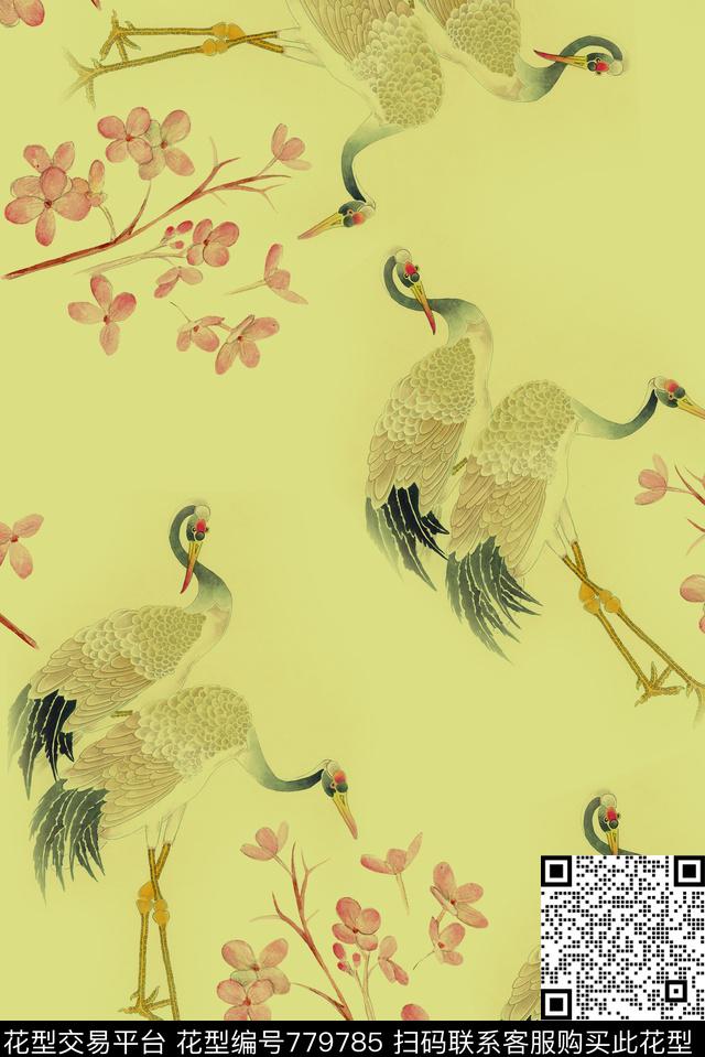 020802.jpg - 779785 - 中国风 花朵 花卉 - 数码印花花型 － 女装花型设计 － 瓦栏