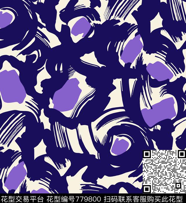 17-2-018.tif - 779800 - 抽象 动物纹 简单 - 传统印花花型 － 男装花型设计 － 瓦栏