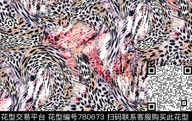 170117-1.jpg - 780673 - 豹纹 动物纹 纹理 - 数码印花花型 － 女装花型设计 － 瓦栏