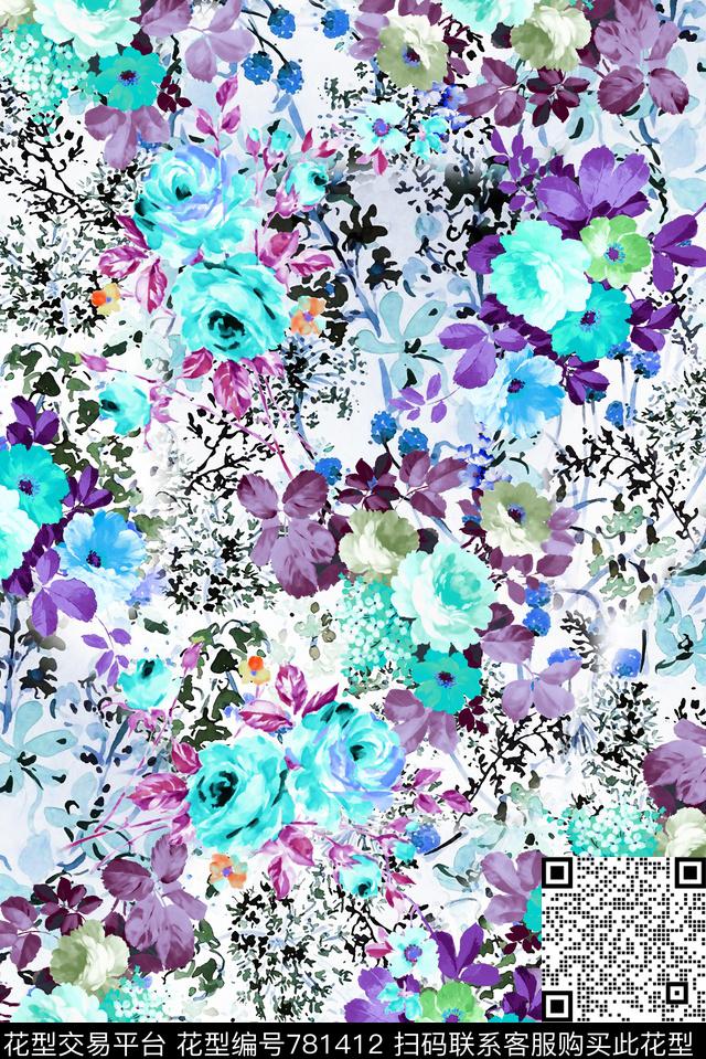 2016035C.jpg - 781412 - 花卉 满版 组合 - 数码印花花型 － 女装花型设计 － 瓦栏