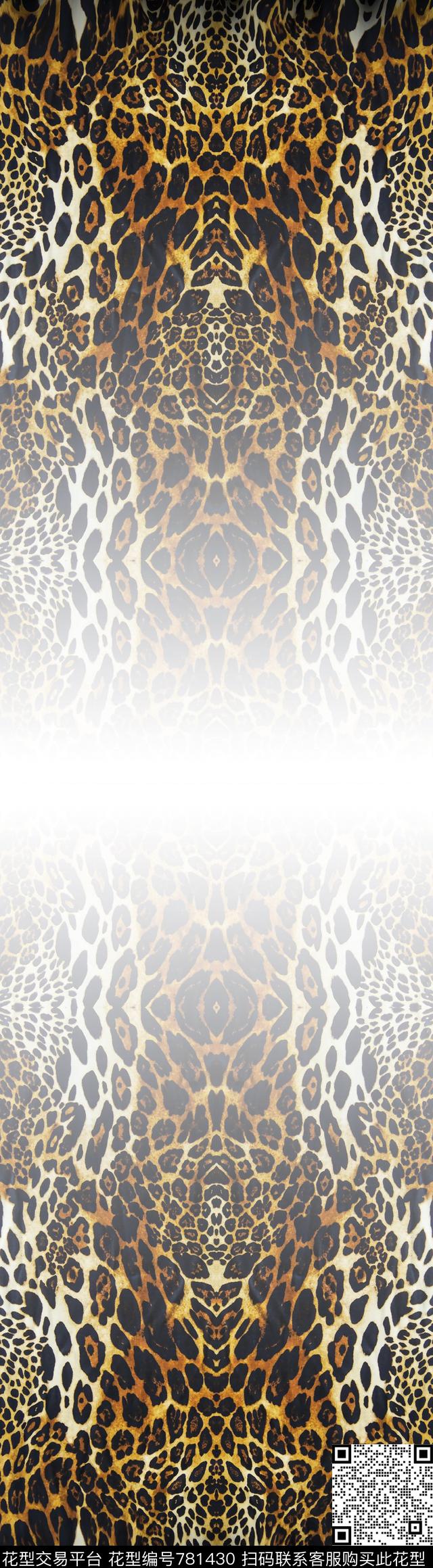 2016043.jpg - 781430 - 动物纹 豹纹 定位 - 数码印花花型 － 女装花型设计 － 瓦栏