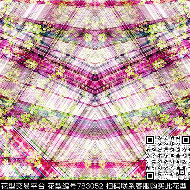 S1HWLOAT5991F.jpg - 783052 - 花卉 几何 抽象 - 数码印花花型 － 女装花型设计 － 瓦栏