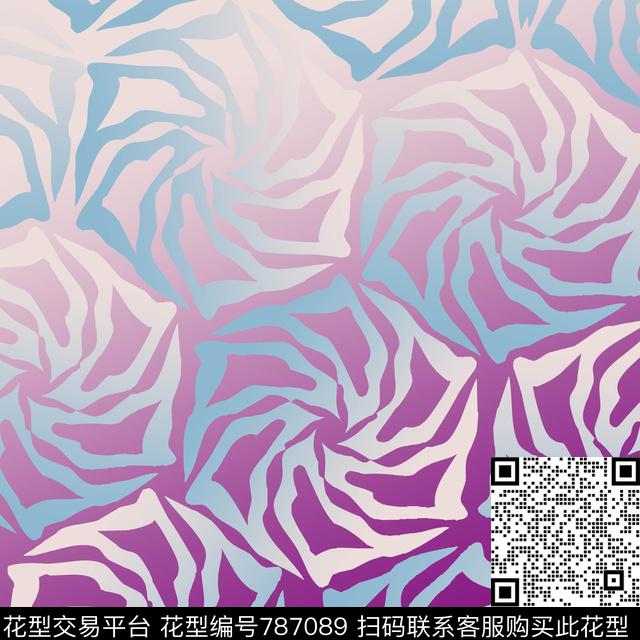 170216-sjt-3-1.jpg - 787089 - 树叶组合 风格化花卉组合 丝巾围巾秀场 - 数码印花花型 － 方巾花型设计 － 瓦栏